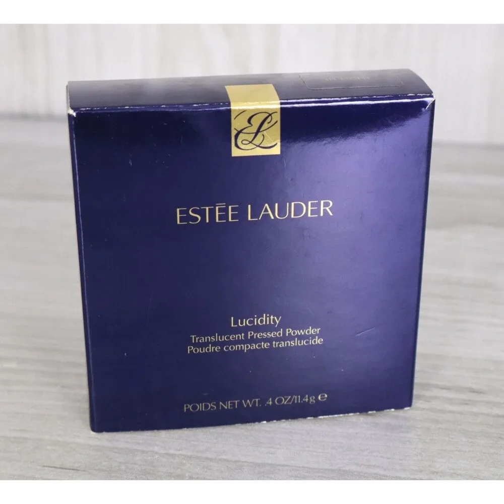 New in Box Estee' Lauder Lucidity Pressed Powder .4oz Full Size New 01 Light